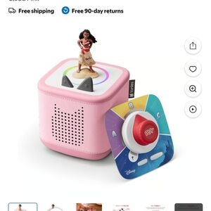 Tonies Pink Audio Player with Disney Character And Game Set
